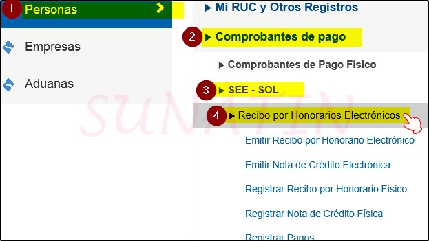 acceso rhe - menú sol - 1